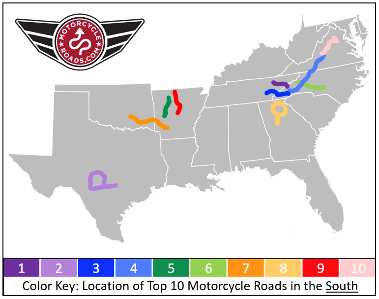 Best motorcycle rides in the south